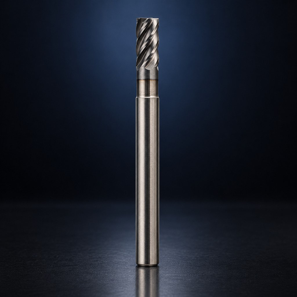 EUROCUTPRECISION Z5 five-flute end mill, upright studio view